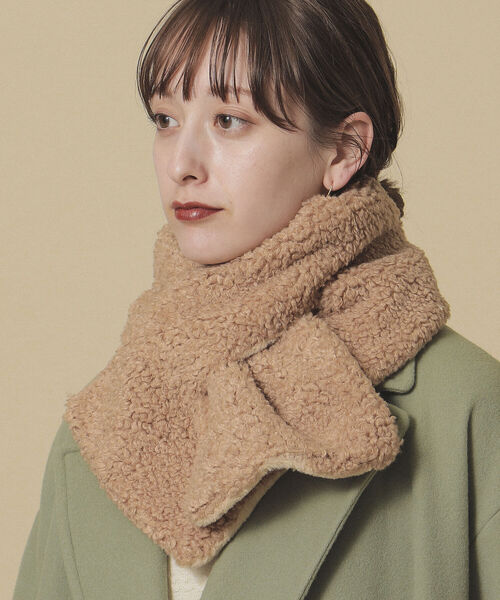 Ray BEAMS（レイビームス）の「CONTROL FREAK × Ray BEAMS / 別注 2way ティペット（マフラー・レディース・ブラック/ベージュ・ONE SIZE）」の2枚目の写真