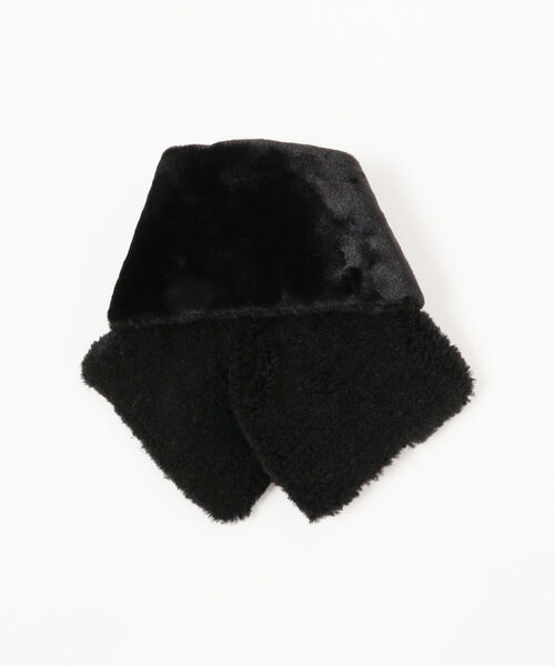 Ray BEAMS（レイビームス）の「CONTROL FREAK × Ray BEAMS / 別注 2way ティペット（マフラー・レディース・ブラック/ベージュ・ONE SIZE）」の6枚目の写真