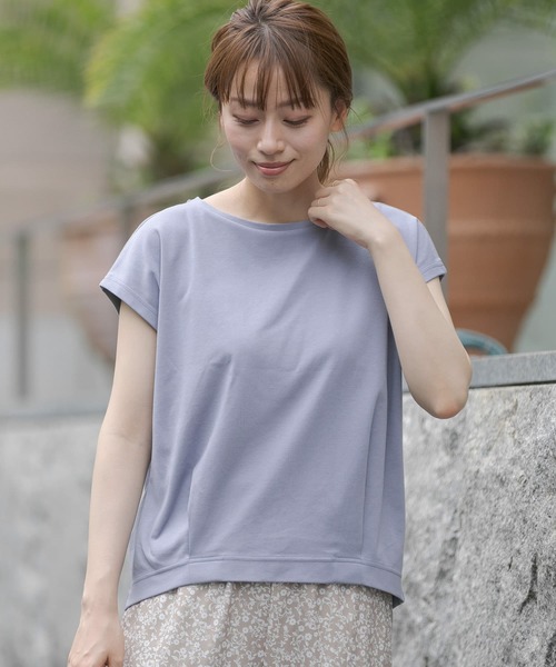 URBAN RESEARCH Sonny Label(アーバンリサーチサニーレーベル)の「タックインフレンチスムースTシャツ(Tシャツ/カットソー・レディース・ホワイト/パープル/ピンク/スミクロ・FREE)」の4枚目の写真