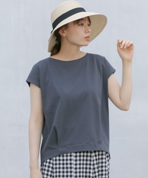 URBAN RESEARCH Sonny Label(アーバンリサーチサニーレーベル)の「タックインフレンチスムースTシャツ(Tシャツ/カットソー・レディース・ホワイト/パープル/ピンク/スミクロ・FREE)」の3枚目の写真