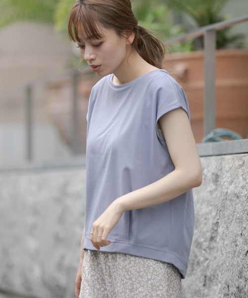 URBAN RESEARCH Sonny Label(アーバンリサーチサニーレーベル)の「タックインフレンチスムースTシャツ(Tシャツ/カットソー・レディース・ホワイト/パープル/ピンク/スミクロ・FREE)」の6枚目の写真