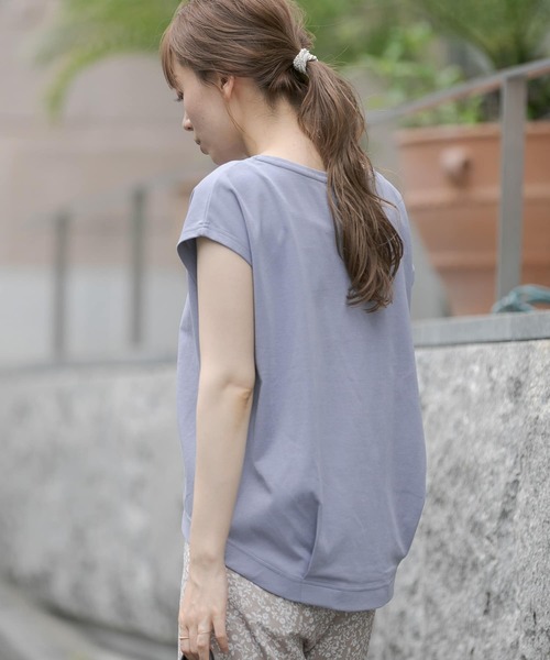 URBAN RESEARCH Sonny Label(アーバンリサーチサニーレーベル)の「タックインフレンチスムースTシャツ(Tシャツ/カットソー・レディース・ホワイト/パープル/ピンク/スミクロ・FREE)」の7枚目の写真