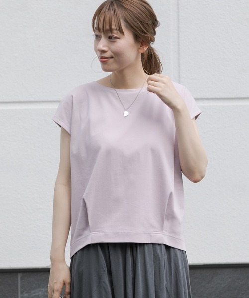 URBAN RESEARCH Sonny Label(アーバンリサーチサニーレーベル)の「タックインフレンチスムースTシャツ(Tシャツ/カットソー・レディース・ホワイト/パープル/ピンク/スミクロ・FREE)」の10枚目の写真