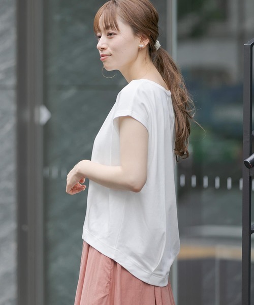 URBAN RESEARCH Sonny Label(アーバンリサーチサニーレーベル)の「タックインフレンチスムースTシャツ(Tシャツ/カットソー・レディース・ホワイト/パープル/ピンク/スミクロ・FREE)」の16枚目の写真