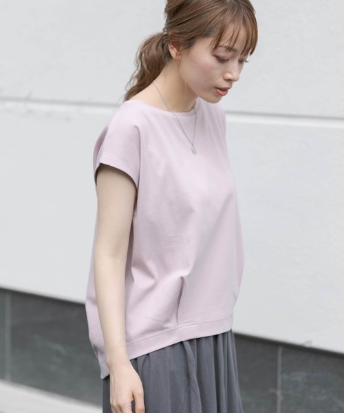 URBAN RESEARCH Sonny Label(アーバンリサーチサニーレーベル)の「タックインフレンチスムースTシャツ(Tシャツ/カットソー・レディース・ホワイト/パープル/ピンク/スミクロ・FREE)」の11枚目の写真