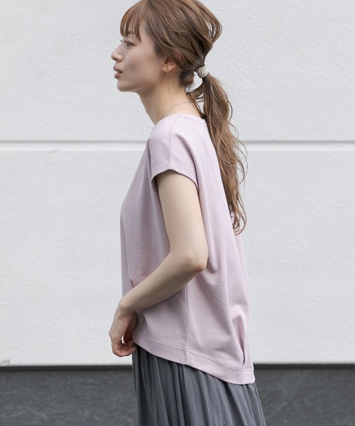 URBAN RESEARCH Sonny Label(アーバンリサーチサニーレーベル)の「タックインフレンチスムースTシャツ(Tシャツ/カットソー・レディース・ホワイト/パープル/ピンク/スミクロ・FREE)」の12枚目の写真