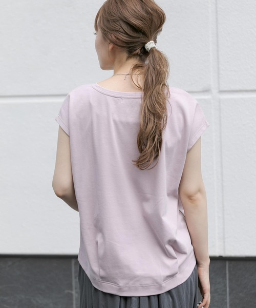 URBAN RESEARCH Sonny Label(アーバンリサーチサニーレーベル)の「タックインフレンチスムースTシャツ(Tシャツ/カットソー・レディース・ホワイト/パープル/ピンク/スミクロ・FREE)」の13枚目の写真