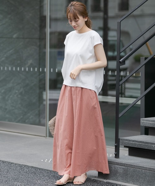 URBAN RESEARCH Sonny Label(アーバンリサーチサニーレーベル)の「タックインフレンチスムースTシャツ(Tシャツ/カットソー・レディース・ホワイト/パープル/ピンク/スミクロ・FREE)」の19枚目の写真