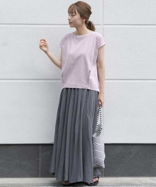 URBAN RESEARCH Sonny Label(アーバンリサーチサニーレーベル)の「タックインフレンチスムースTシャツ(Tシャツ/カットソー・レディース・ホワイト/パープル/ピンク/スミクロ・FREE)」の14枚目の写真