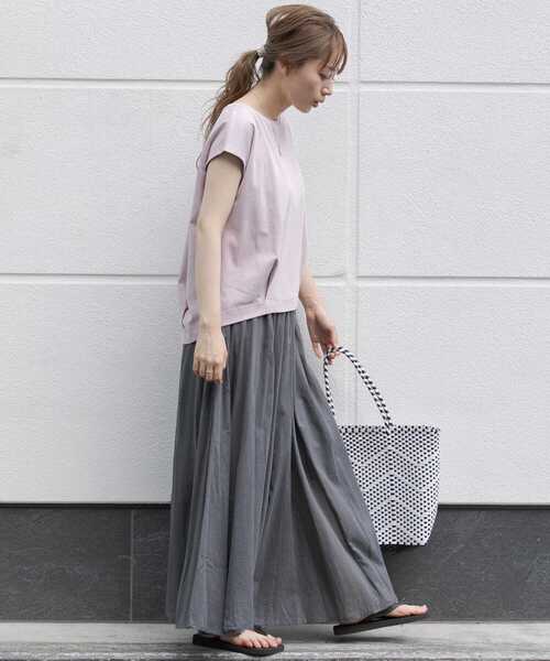 URBAN RESEARCH Sonny Label(アーバンリサーチサニーレーベル)の「タックインフレンチスムースTシャツ(Tシャツ/カットソー・レディース・ホワイト/パープル/ピンク/スミクロ・FREE)」の15枚目の写真