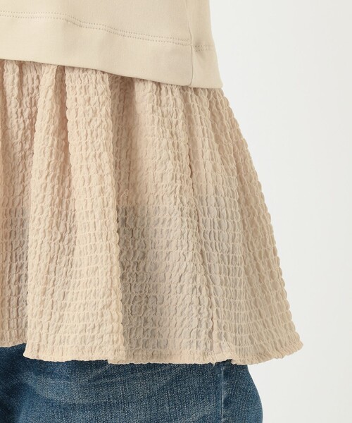 SHARE PARK（シェアパーク）の「【接触冷感】ダンボール×シャーリングドッキングトップス（シャツ/ブラウス・レディース・ブラック系/アイボリー系/ベージュ系・1）」の17枚目の写真