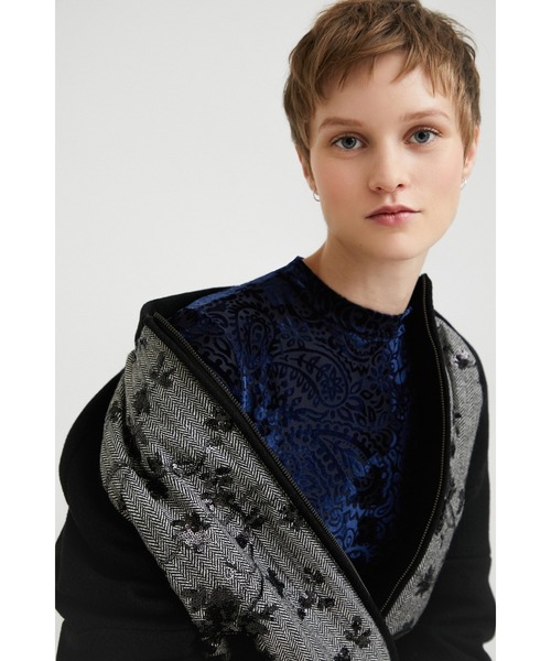 Desigual(デシグアル)の「刺繍 ウールボンバージャケット(その他アウター・レディース・ブラック・2L/S/M/L)」の6枚目の写真