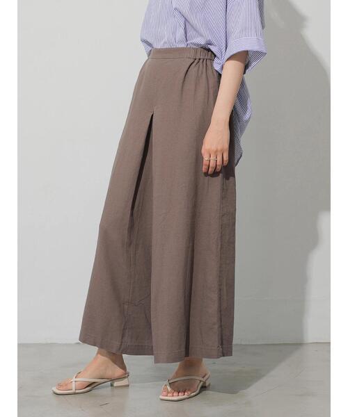 AMERICAN HOLIC(アメリカンホリック)の「リネンブレンドタックガウチョパンツ *(その他パンツ・レディース・ブラウン/サックスブルー/ベージュ・L/M)」の5枚目の写真