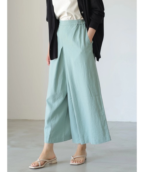 AMERICAN HOLIC(アメリカンホリック)の「リネンブレンドタックガウチョパンツ *(その他パンツ・レディース・ブラウン/サックスブルー/ベージュ・L/M)」の7枚目の写真