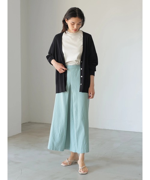 AMERICAN HOLIC(アメリカンホリック)の「リネンブレンドタックガウチョパンツ *(その他パンツ・レディース・ブラウン/サックスブルー/ベージュ・L/M)」の9枚目の写真