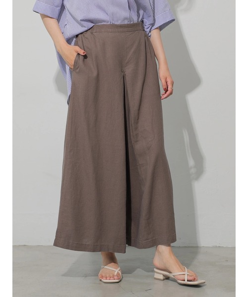 AMERICAN HOLIC(アメリカンホリック)の「リネンブレンドタックガウチョパンツ *(その他パンツ・レディース・ブラウン/サックスブルー/ベージュ・L/M)」の12枚目の写真