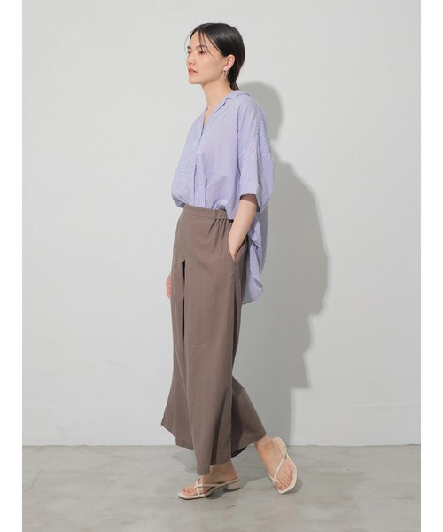 AMERICAN HOLIC(アメリカンホリック)の「リネンブレンドタックガウチョパンツ *(その他パンツ・レディース・ブラウン/サックスブルー/ベージュ・L/M)」の14枚目の写真