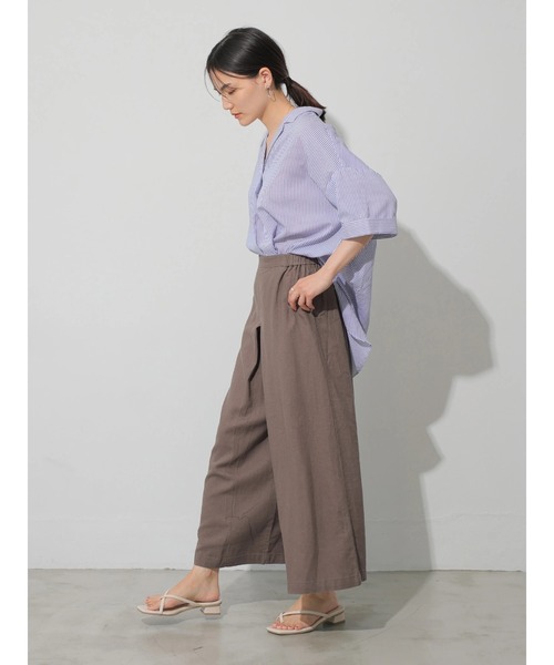 AMERICAN HOLIC(アメリカンホリック)の「リネンブレンドタックガウチョパンツ *(その他パンツ・レディース・ブラウン/サックスブルー/ベージュ・L/M)」の15枚目の写真