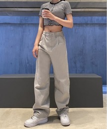 SONYUNARA ピンタックワイドコットンパンツ