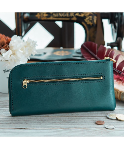 新進工房/栃木レザーL字ファスナー長財布