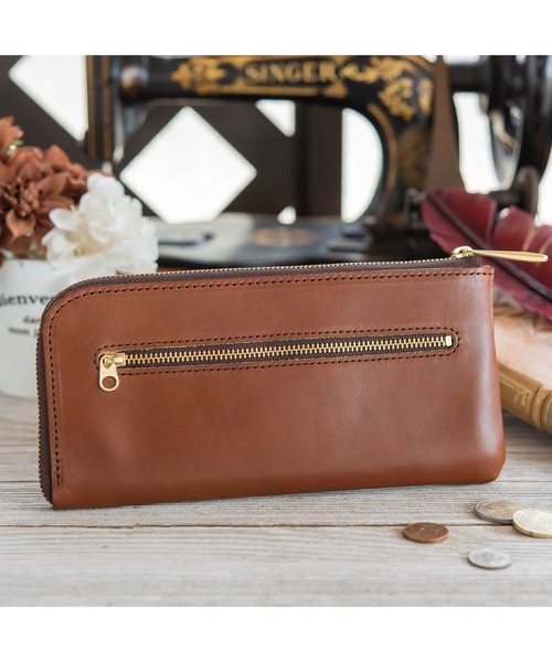 新進工房/栃木レザーL字ファスナー長財布