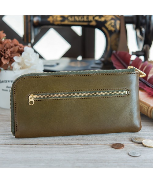 新進工房/栃木レザーL字ファスナー長財布