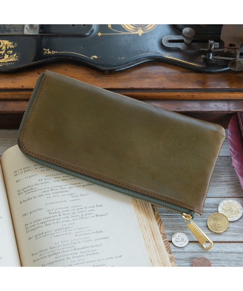 新進工房/栃木レザーL字ファスナー長財布