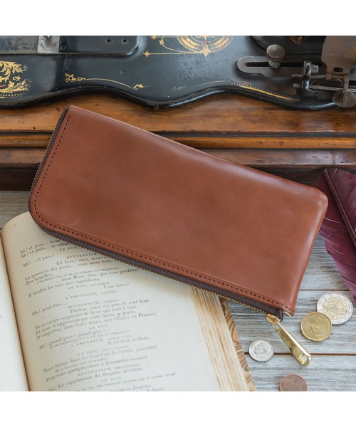 新進工房/栃木レザーL字ファスナー長財布