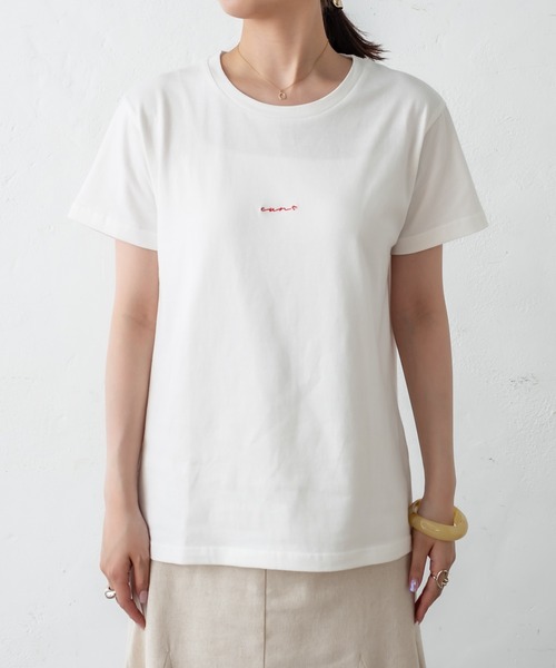 ポイント刺繍Tシャツ（Tシャツ/カットソー）｜mystic