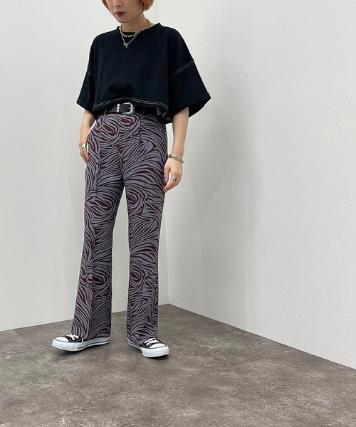 apres jour mignon(アプレジュールミニョン)の「ゼブラ柄パンツ【ZOZOTOWN限定アイテム】(その他パンツ・レディース・ベージュ/ホワイト系その他/パープル・X-LARGE/MEDIUM/SMALL)」の9枚目の写真