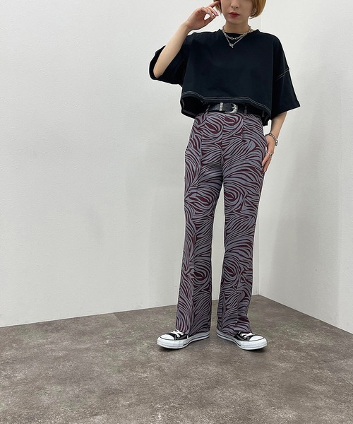 apres jour mignon(アプレジュールミニョン)の「ゼブラ柄パンツ【ZOZOTOWN限定アイテム】(その他パンツ・レディース・ベージュ/ホワイト系その他/パープル・X-LARGE/MEDIUM/SMALL)」の10枚目の写真