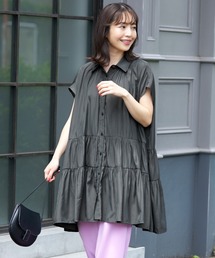 coca（coca） | ティアードサテンノースリトップス(シャツ/ブラウス)