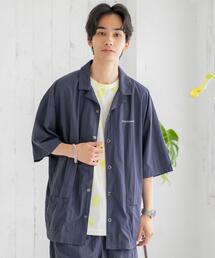 coen | FreeSpeech(フリースピーチ)別注ナイロングログランオープンカラーシャツ(セットアップ対応)(シャツ/ブラウス)