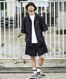 coen | FreeSpeech(フリースピーチ)別注ナイロングログランオープンカラーシャツ(セットアップ対応)(シャツ/ブラウス)