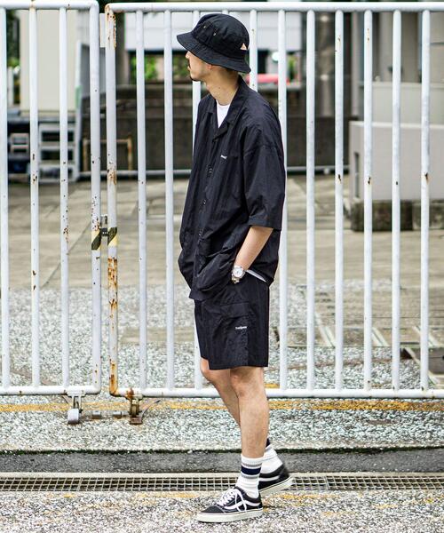 coen（コーエン）の「FreeSpeech(フリースピーチ)別注ナイロングログランオープンカラーシャツ(セットアップ対応)（シャツ/ブラウス・メンズ・ブラック/オリーブ/ダークグレー・SMALL/MEDIUM/LARGE）」の19枚目の写真