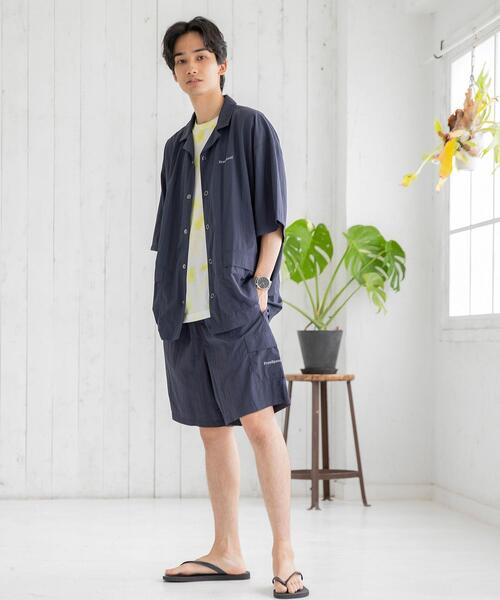 coen（コーエン）の「FreeSpeech(フリースピーチ)別注ナイロングログランオープンカラーシャツ(セットアップ対応)（シャツ/ブラウス・メンズ・ブラック/オリーブ/ダークグレー・SMALL/MEDIUM/LARGE）」の22枚目の写真