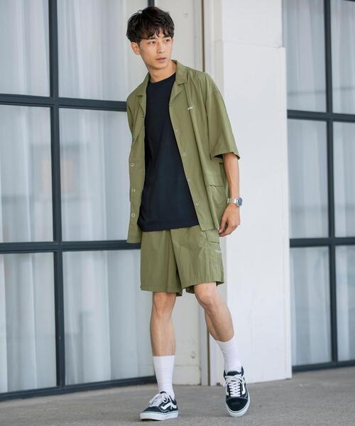 coen（コーエン）の「FreeSpeech(フリースピーチ)別注ナイロングログランオープンカラーシャツ(セットアップ対応)（シャツ/ブラウス・メンズ・ブラック/オリーブ/ダークグレー・SMALL/MEDIUM/LARGE）」の12枚目の写真