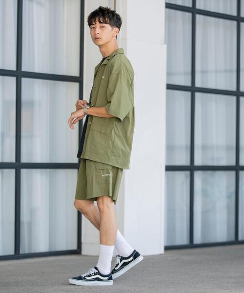 coen（コーエン）の「FreeSpeech(フリースピーチ)別注ナイロングログランオープンカラーシャツ(セットアップ対応)（シャツ/ブラウス・メンズ・ブラック/オリーブ/ダークグレー・SMALL/MEDIUM/LARGE）」の13枚目の写真