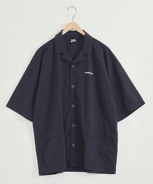 coen（コーエン）の「FreeSpeech(フリースピーチ)別注ナイロングログランオープンカラーシャツ(セットアップ対応)（シャツ/ブラウス・メンズ・ブラック/オリーブ/ダークグレー・SMALL/MEDIUM/LARGE）」の10枚目の写真