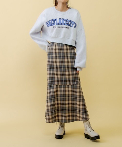RASVOA（ラスボア）の「ヴィンテージチェックスカート（スカート・レディース・ベージュ/グレー・FREE）」の8枚目の写真