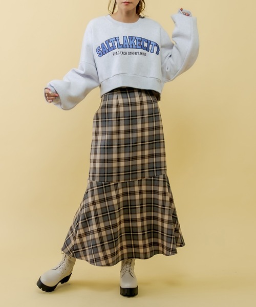 RASVOA（ラスボア）の「ヴィンテージチェックスカート（スカート・レディース・ベージュ/グレー・FREE）」の9枚目の写真