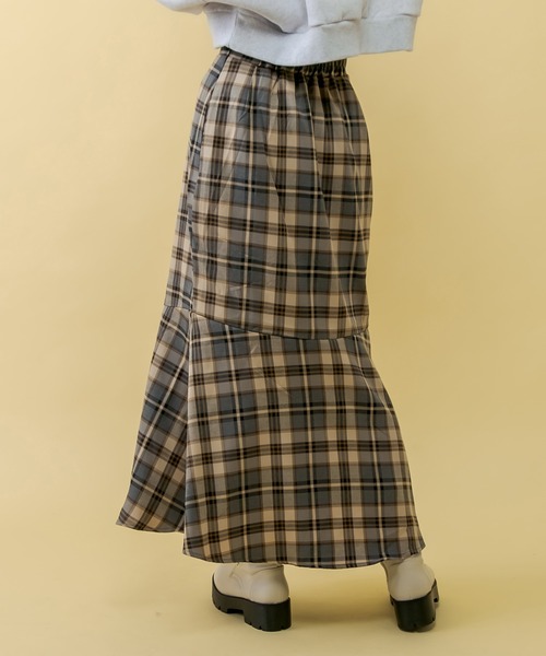 RASVOA（ラスボア）の「ヴィンテージチェックスカート（スカート・レディース・ベージュ/グレー・FREE）」の6枚目の写真