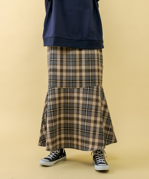RASVOA（ラスボア）の「ヴィンテージチェックスカート（スカート・レディース・ベージュ/グレー・FREE）」の13枚目の写真