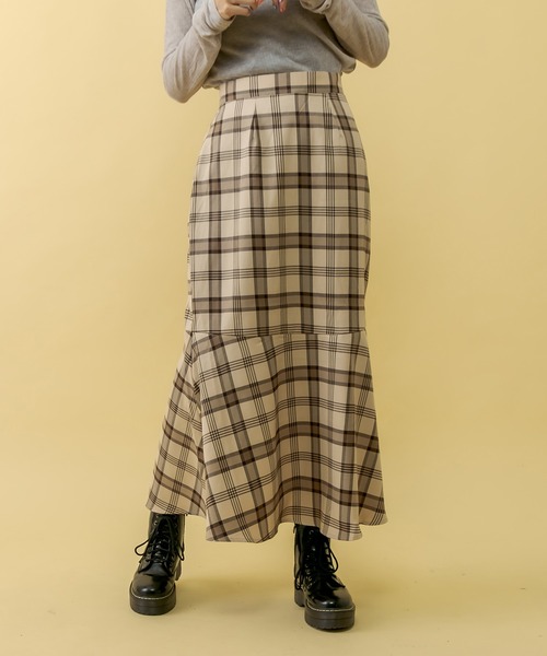 RASVOA（ラスボア）の「ヴィンテージチェックスカート（スカート・レディース・ベージュ/グレー・FREE）」の19枚目の写真