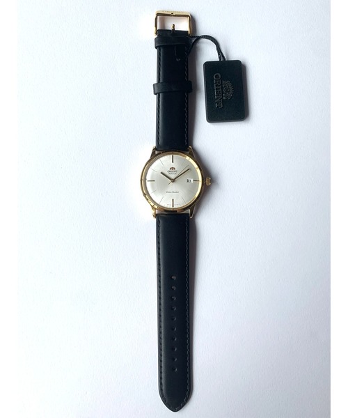 ORIENT（オリエント）の「オリエント/ORIENT オートマチック ベーシック スムースレザー（アナログ腕時計・メンズ・ゴールド/ブラック・FREE）」の5枚目の写真