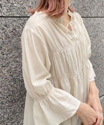 KOBE LETTUCE | シャーリングギャザーチュニックトップス(チュニック)