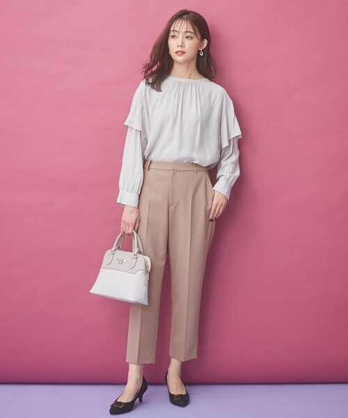 ANY SIS(エニィスィス)の「【美人百花10月号掲載】センタープレス テーパード パンツ(その他パンツ・レディース・ブラック系/アイボリー系/ネイビー系/黄土色系・1/3/2)」の7枚目の写真