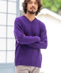 CALL&RESPONSE | mn2415-スムースニット Vネック プルオーバー(ニット/セーター)