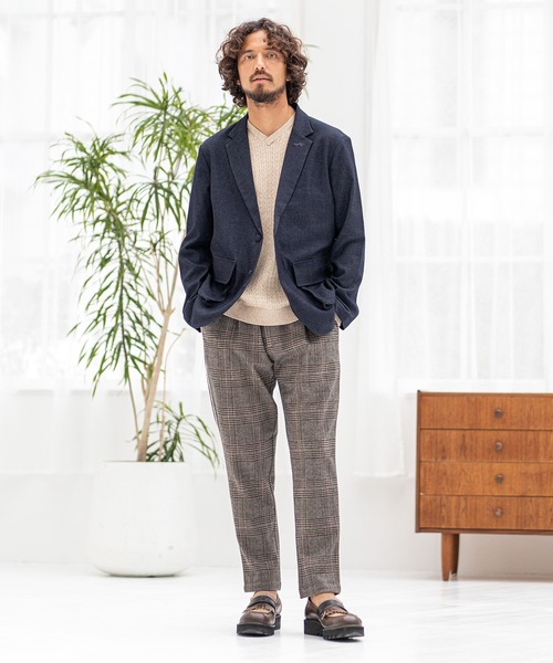 CALL&RESPONSE（コールアンドレスポンス）の「mn2415-スムースニット Vネック プルオーバー（ニット/セーター・メンズ・ブラウン/パープル/グレー/ベージュ・4/2/5/1）」の9枚目の写真