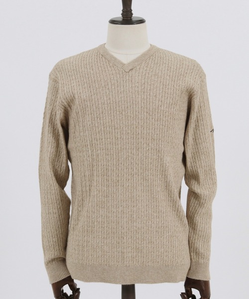 CALL&RESPONSE（コールアンドレスポンス）の「mn2415-スムースニット Vネック プルオーバー（ニット/セーター・メンズ・ブラウン/パープル/グレー/ベージュ・4/2/5/1）」の21枚目の写真